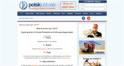 Desktop Screenshot of polskjobb.no